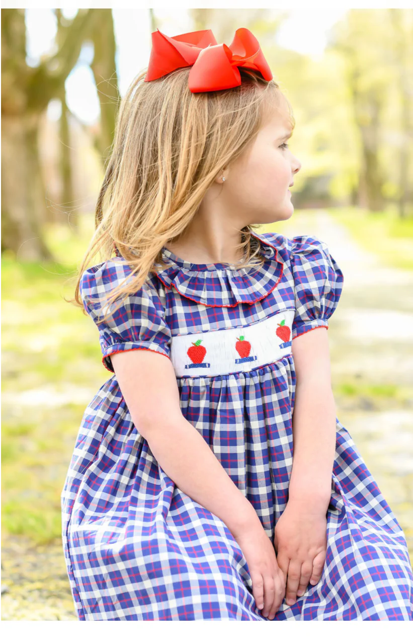 Maddie & Connor Apple of My Eye Smocked Dress