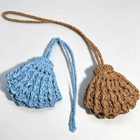 DAYLA Woven Shell Keychain Bag Charm