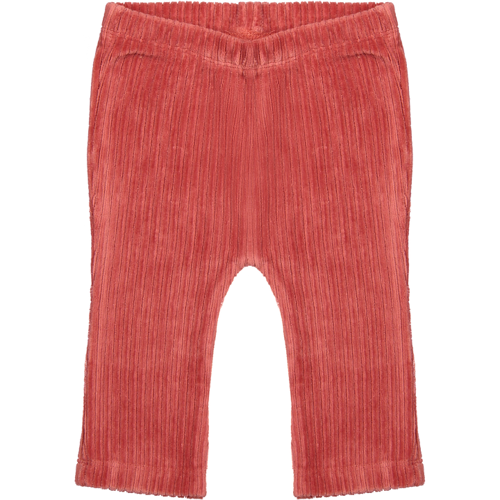 Riffle Amsterdam Percy Rib Velour Flare Pant in Pink