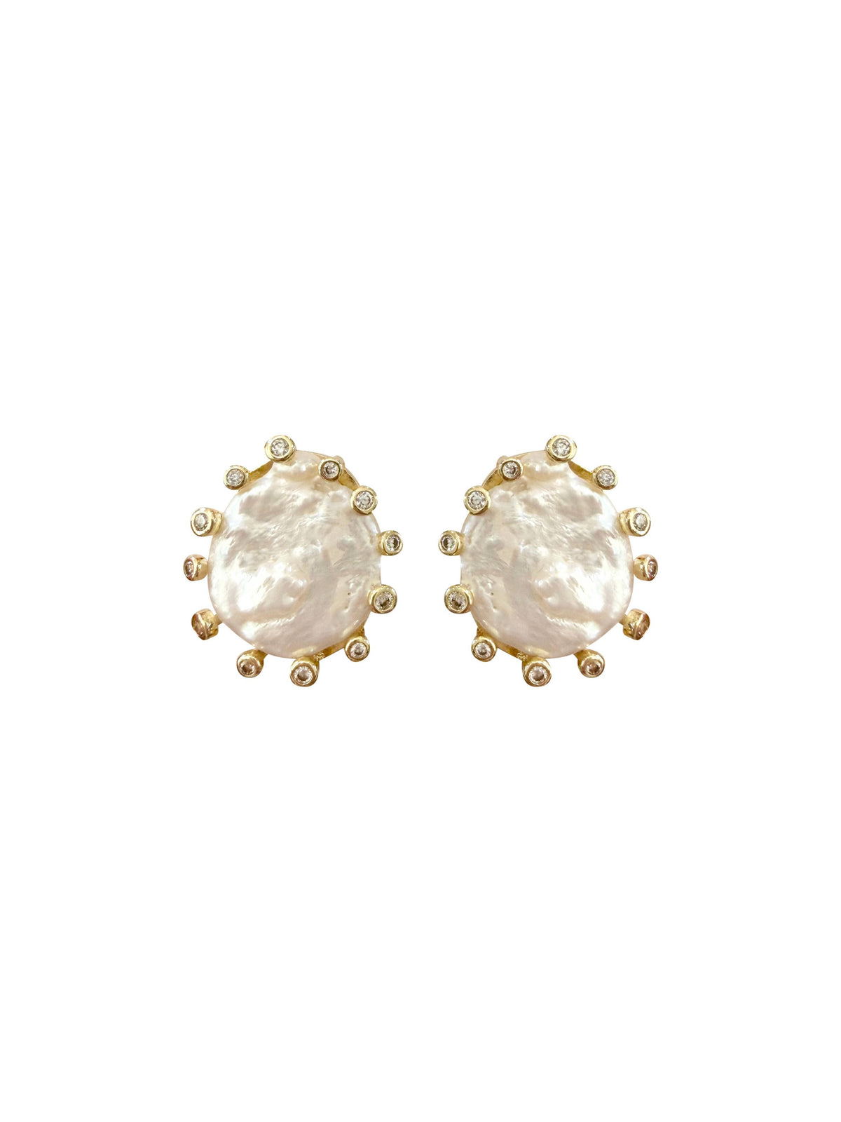 Gemelli - Monet Clear Pearl Stud Earring