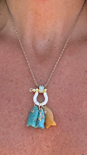 Forever Blythe Lurex Collection Three Little Fish Necklace - Assorted