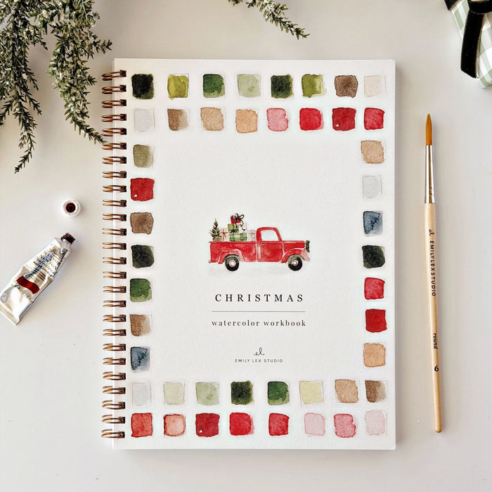 emily lex studio Classic Christmas Watercolor Workbook