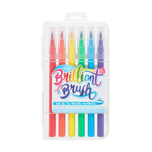 OOLY Brilliant Brush: Brush Markers (Set of 12)