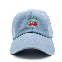 Rey to Z Cherries Hat in Denim