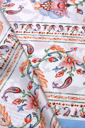 Jessie Zhao New York Baroque Blossom Double Sided Silk Scarf