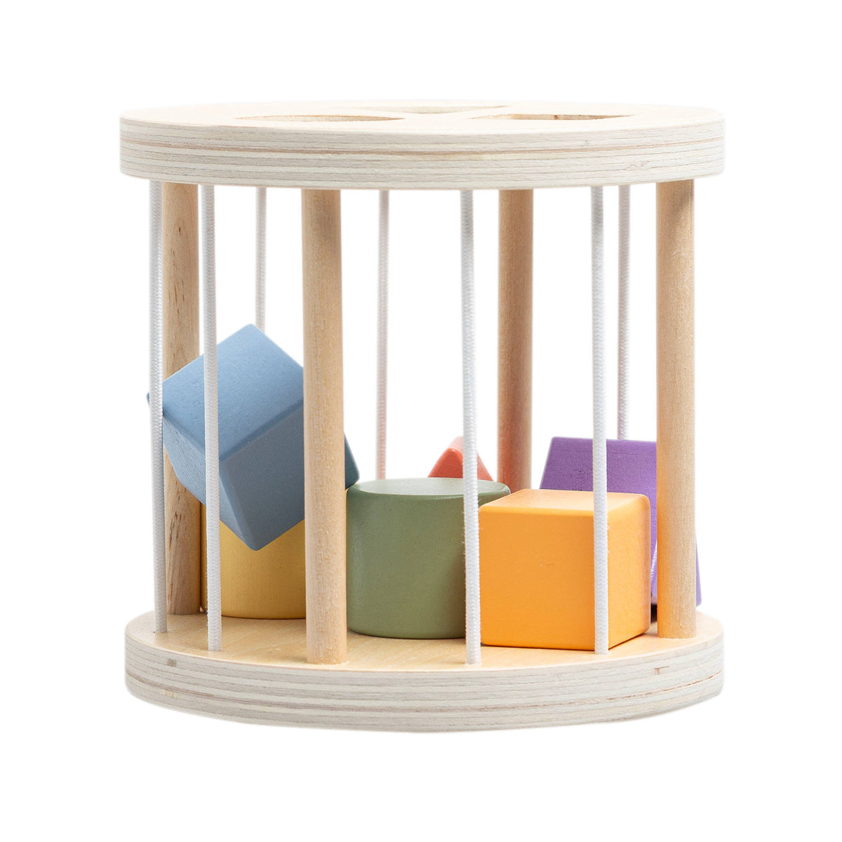 Pearhead Wooden Shape Sorter, Toddlers Montessori Learning Toy
