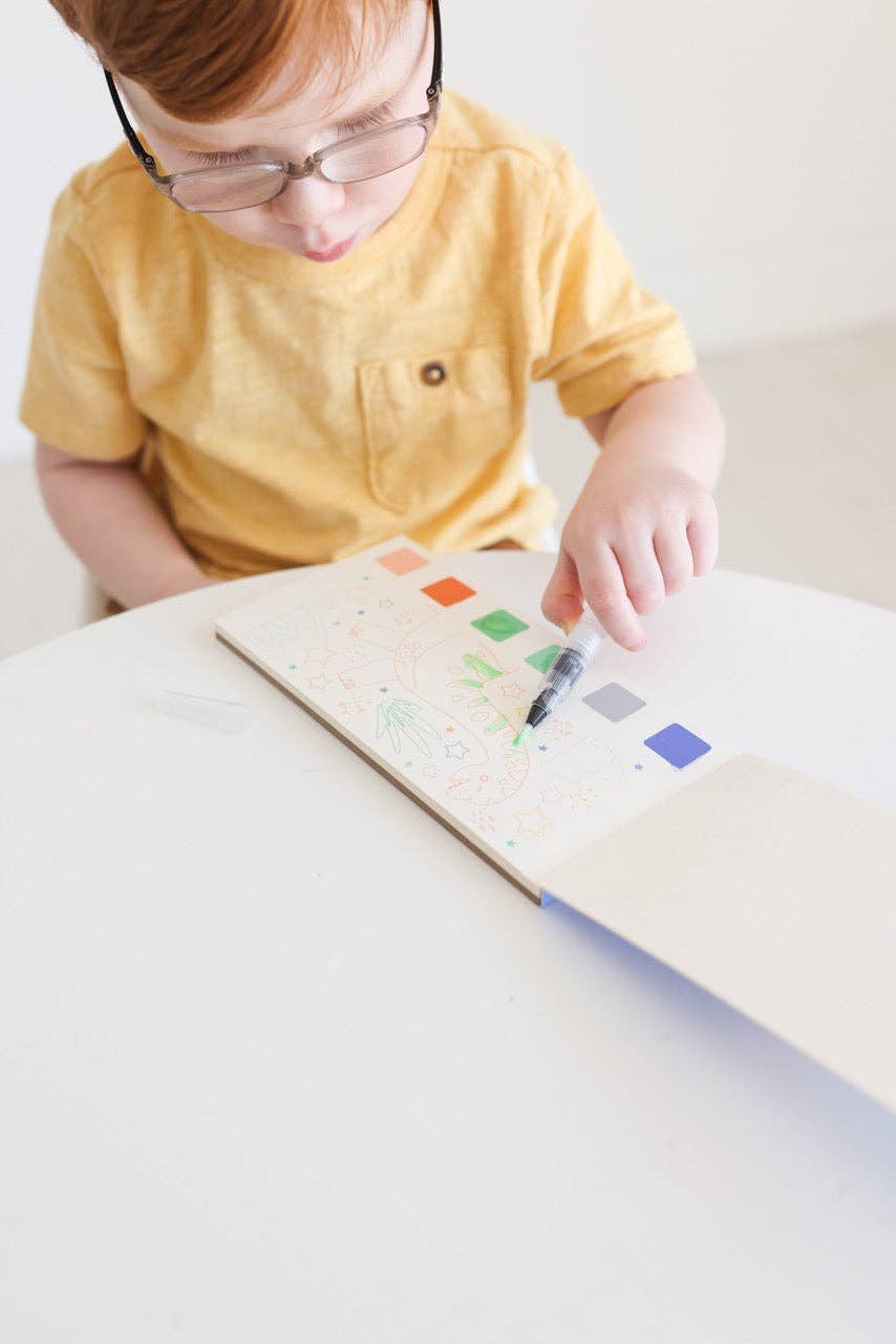 MagicPlaybook Dinosaur Watercolor Book for Kids Portable, Screen-Free Art