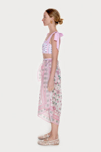 Jessie Zhao New York Beach Sarong Wrap in Pink Blossom