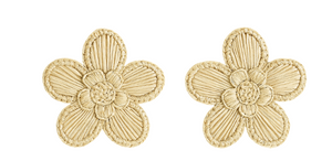 Victoria Dunn Periwinkle Earring in Iraca Palm