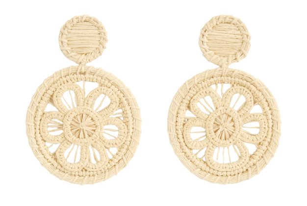 Victoria Dunn Sapphire Earring in Iraca Palm