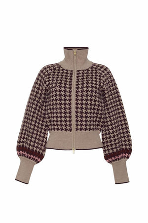 Cara Cara Lyss Jacket in Houndstooth Multi Taupe
