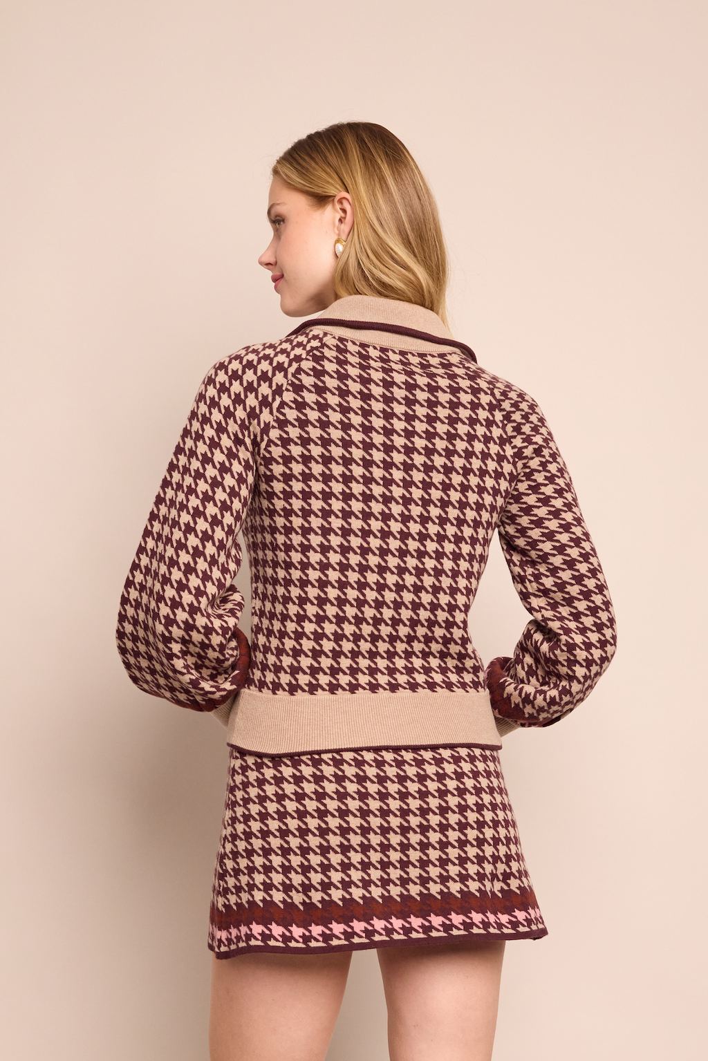 Cara Cara Lyss Jacket in Houndstooth Multi Taupe