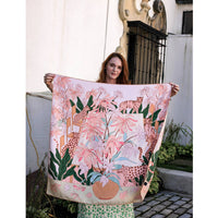Jessie Zhao New York Double Sided Silk Scarf in Jungle Gathering