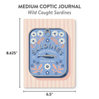 Studio Oh! Wild Caught Sardines Medium Coptic-Bound Journal