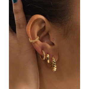 Tai Huggies with Round Cz Accents