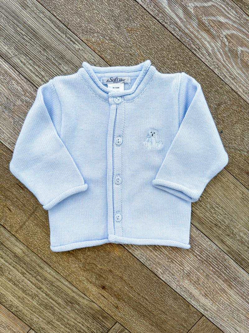 A Soft Idea Sweet Bear Baby Cardigan - Multiple Colors!