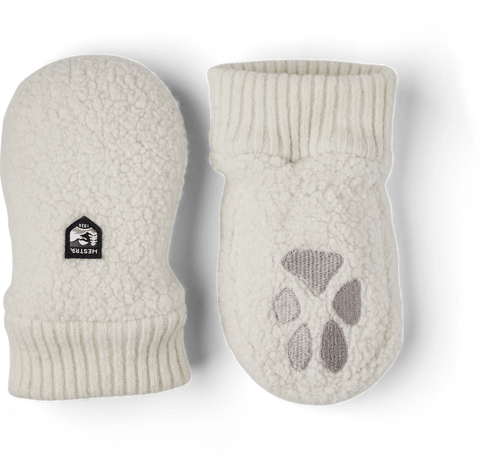 Hestra Kid's Paw Mitten in White