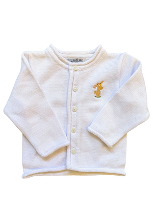 A Soft Idea Mommy & Baby Bunny Cardigan in White