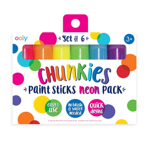 Ooly Chunkies Neon Paint Sticks - Set of 6