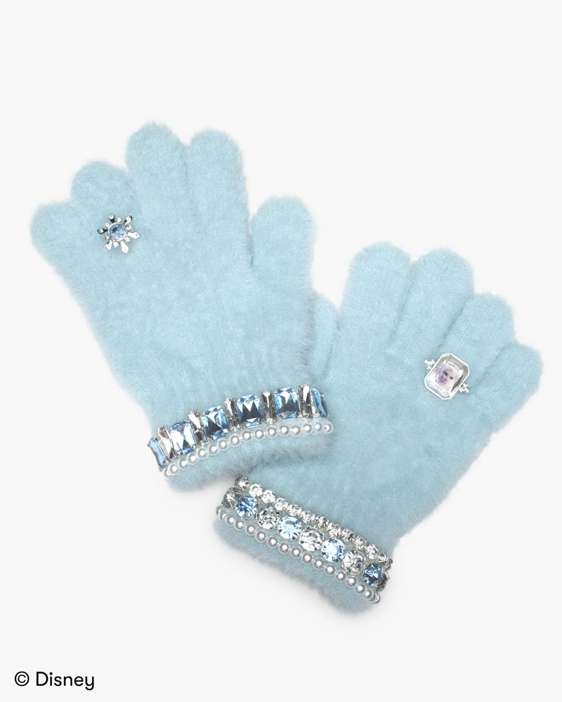 Super Smalls Disney Frozen Elsa Winter Jeweled Gloves in Bejeweled Blue