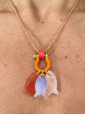 Forever Blythe Lurex Collection Three Little Fish Necklace - Assorted