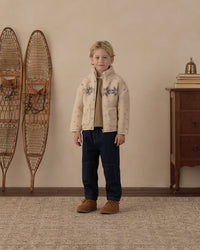 Rylee + Cru Felix Jacket in Natural Fair Isle