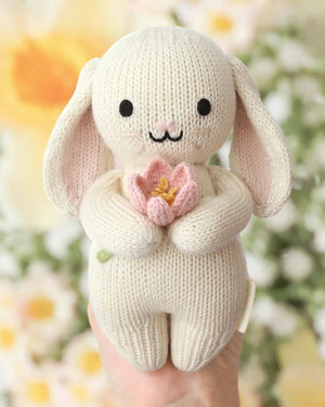 Cuddle + Kind Baby Bunny with Blooming Tulip