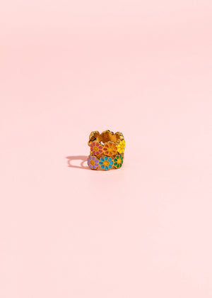 Pierced Rainbow Daisy Huggies