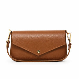 German Fuentes Genuine Italian Leather Small Crossbody with Handle - Multiple Colors