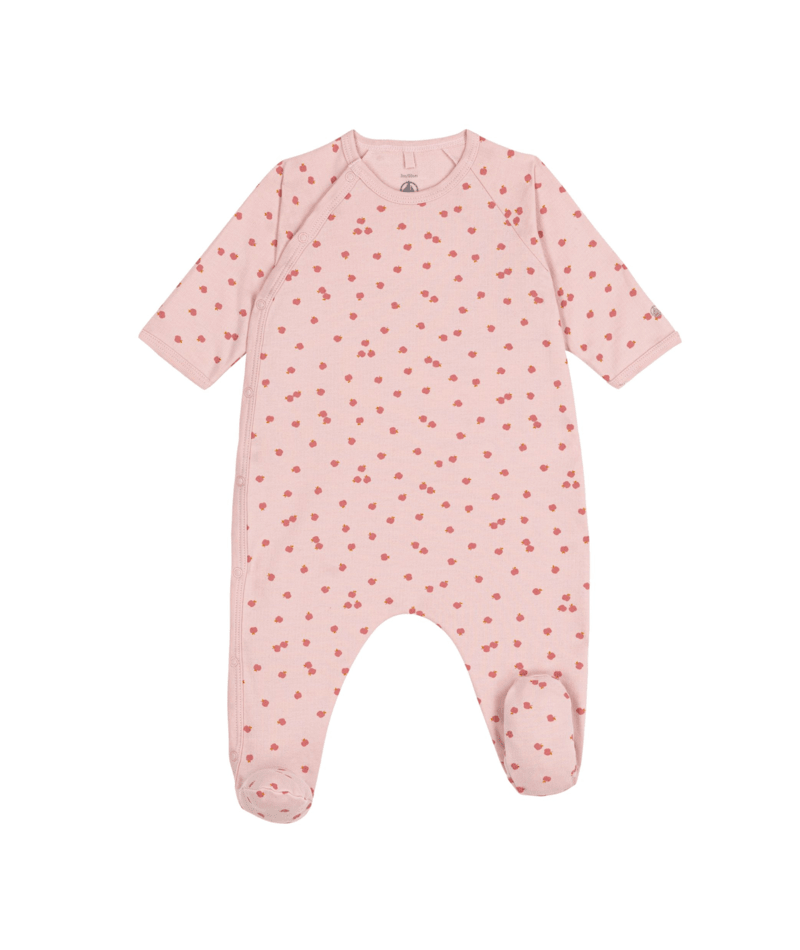 Petit Bateau Side Snap Footie in Apples