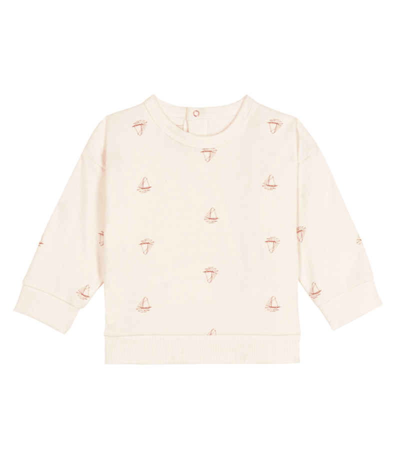 Petit Bateau Sweatshirt in Red Boats
