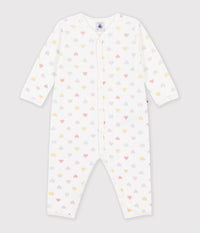 Petit Bateau Velour Romper in Multi Hearts