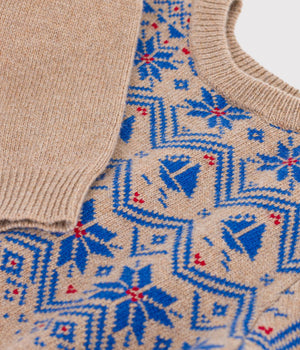 Petit Bateau Fairisle Sweater in Beige and Blue