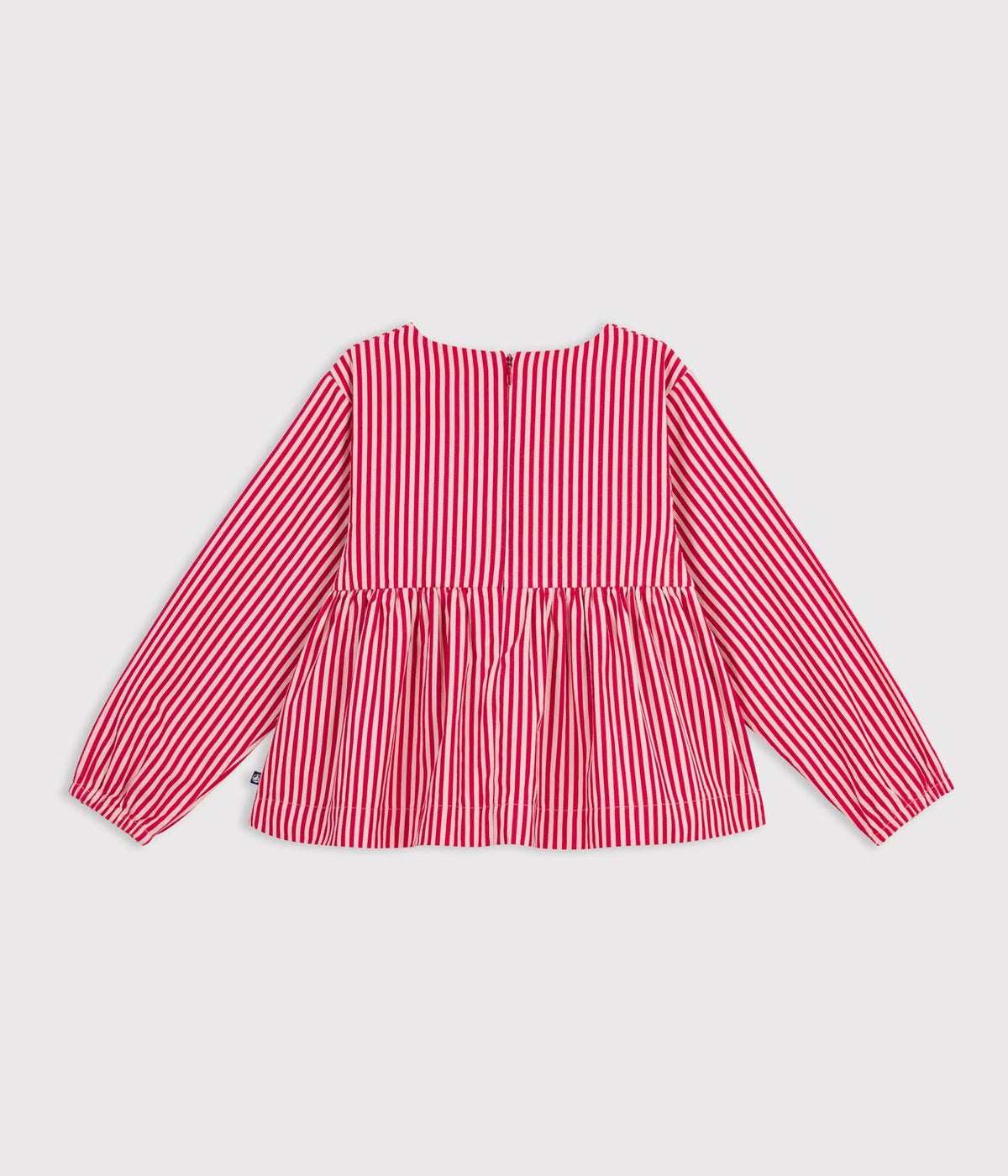 Petit Bateau Blouse in Red & Pink Stripe