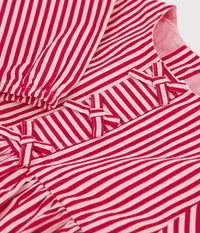 Petit Bateau Blouse in Red & Pink Stripe
