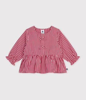 Petit Bateau Blouse in Red Stripe