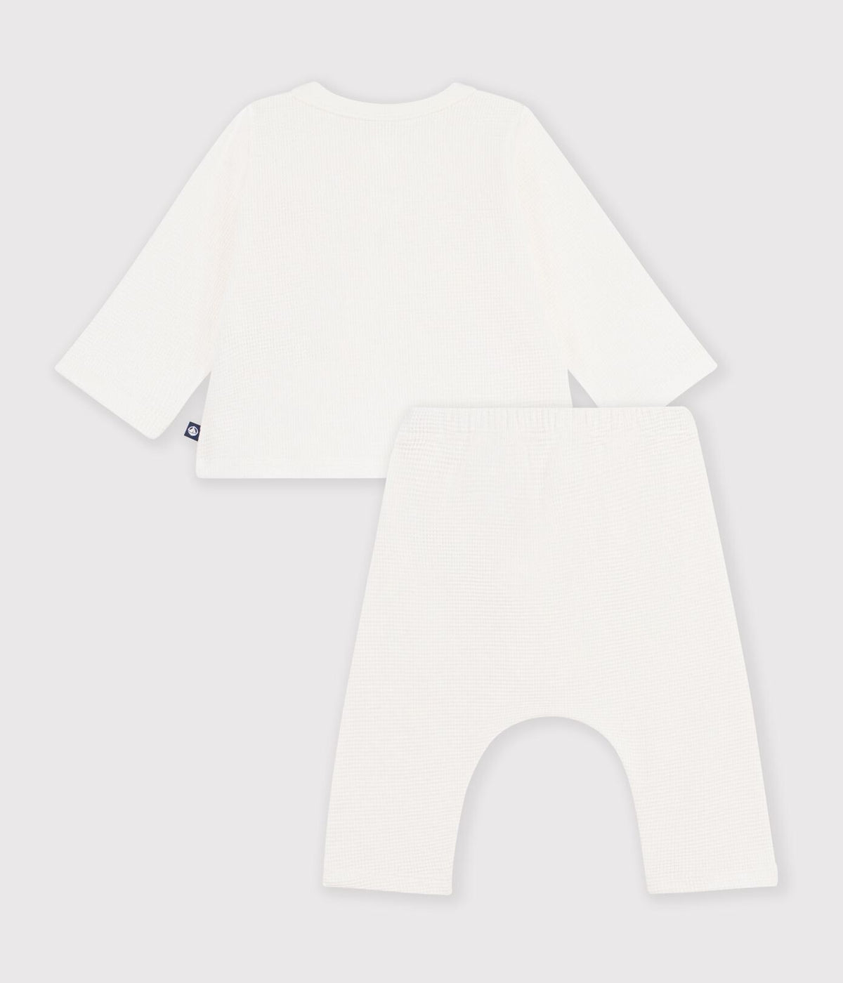 Petit Bateau Cardigan Set with Heart in White