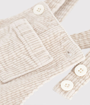 Petit Bateau Corduroy Overall in Bone