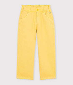 Petit Bateau Paper Bag Waist Pant in Yellow