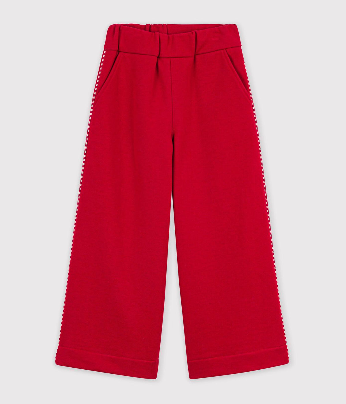 Petit Bateau Wide Leg Pant in Red