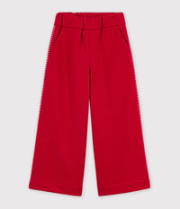 Petit Bateau Wide Leg Pant in Red