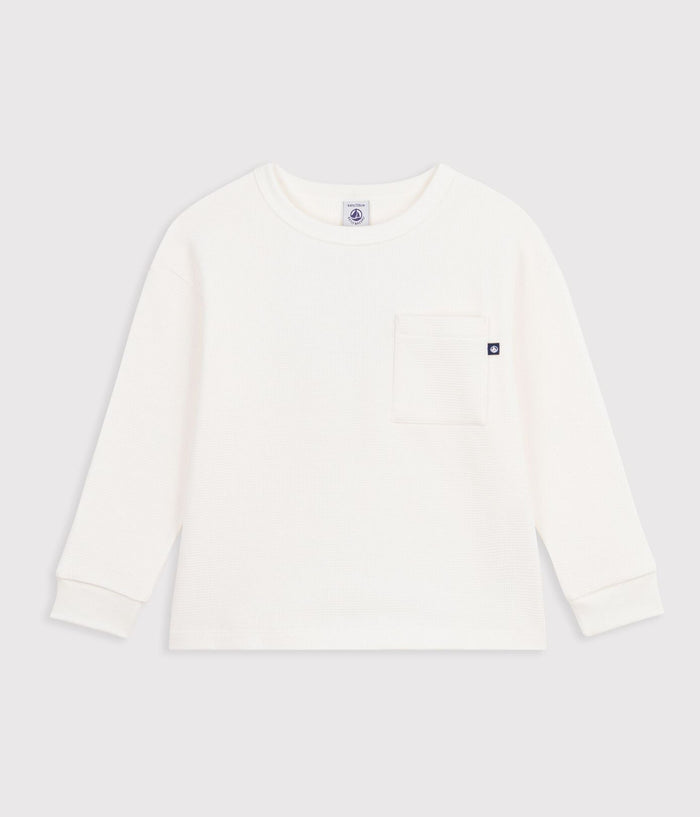 Petit Bateau Waffle Tee in White