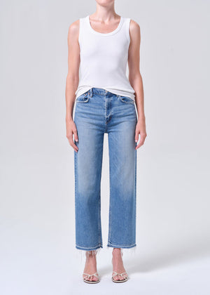 Agolde Ren High Rise Wide Leg Jean in Measure
