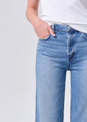 Agolde Ren High Rise Wide Leg Jean in Measure