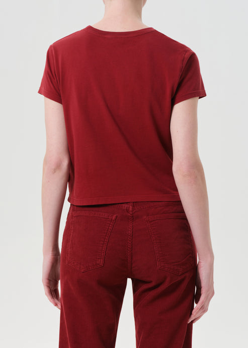 Agolde Adine Tee in Brick