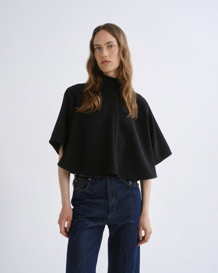 AGOLDE Rom Top in Black