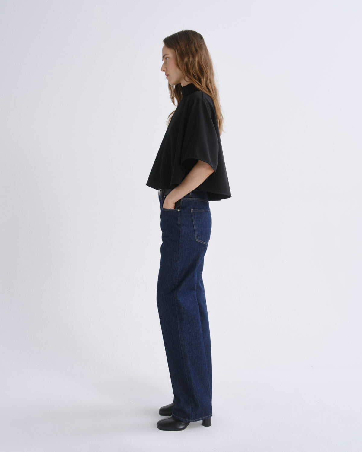 AGOLDE Rom Top in Black