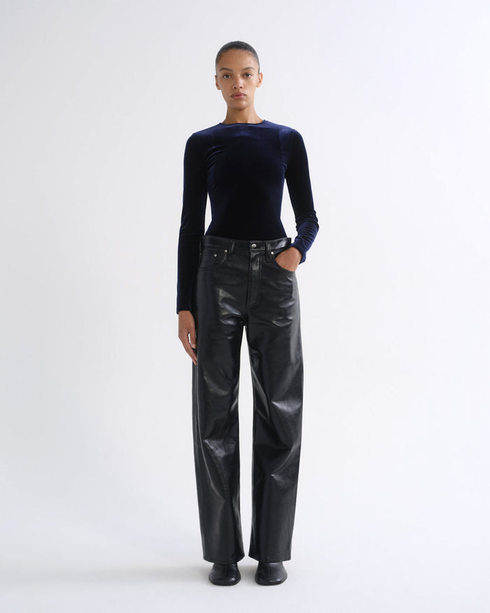 AGOLDE Aura Long Sleeve Bodysuit in Royal