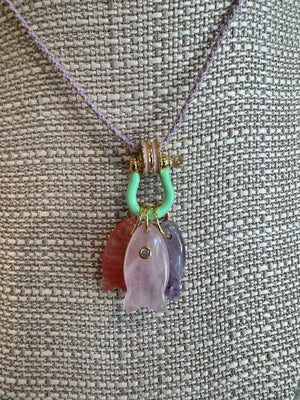 Forever Blythe Lurex Collection Three Little Fishes Necklace - Multiple Styles!
