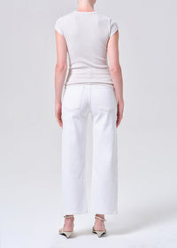 Agolde Harper Straight Leg Crop Jean in White Wash